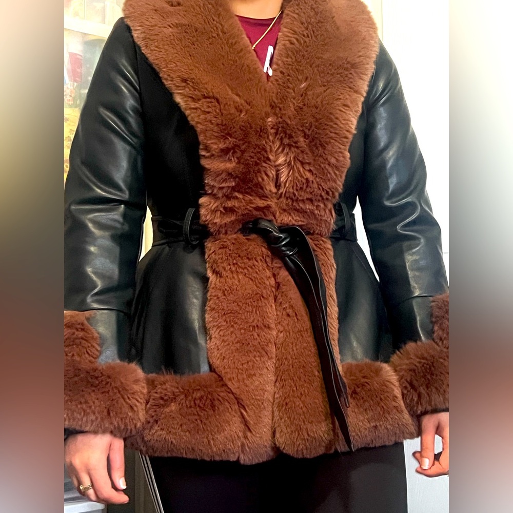 Azalea Wang fur jacket size large